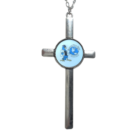 Personalized Cross Religious Christian Necklace and Pendant.